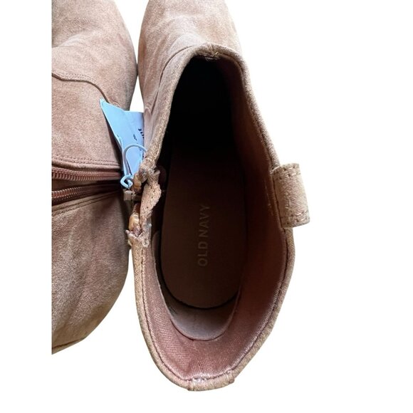 Old Navy Faux-Suede Booties for Women Tan Size 7‎ NWT Water & Stain Repellant - Picture 7 of 7